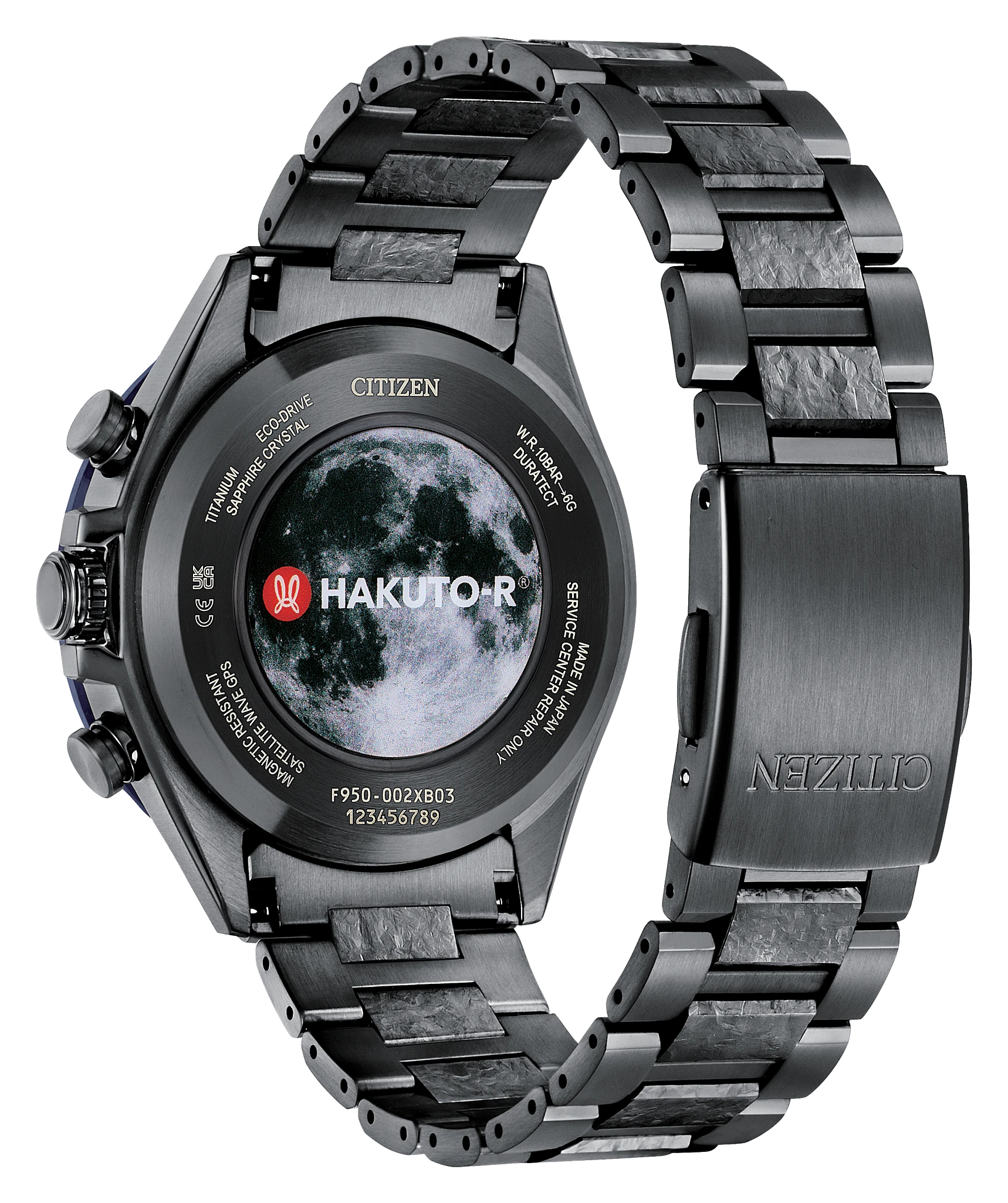 ATTESA HAKUTO-R Black Dial Super Titanium with DLC Coating